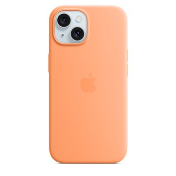 Custodia magsafe in silicone per iphone 15 - aranciata