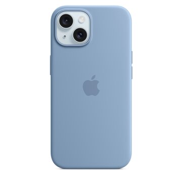 Custodia magsafe in silicone per iphone 15 - blu inverno