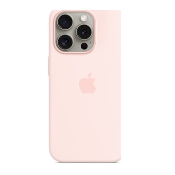 Custodia magsafe in silicone per iphone 15 pro - rosa confetto