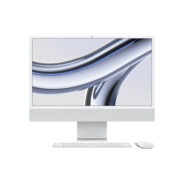 Imac con retina 24'' display 4.5k m3 chip con 8-core cpu e 10-core gpu, 256gb ssd - argento