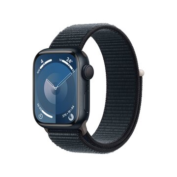 Watch series 9 gps cassa 41mm in alluminio mezzanotte con cinturino sport loop mezzanotte