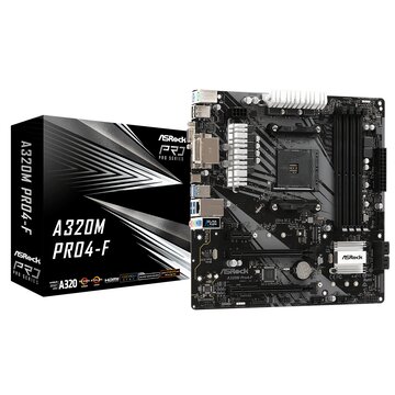 ASRock A320M Pro4-F AMD A320 Socket AM4 micro ATX