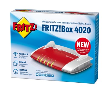 AVM FRITZ!Box 4020 Fast Ethernet 3G 4G Rosso router wireless