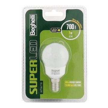 BEGHELLI 56892BL energy-saving lamp 7 W E14 A+