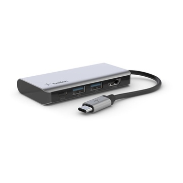 Belkin AVC006btSGY USB 3.2 Gen 1 (3.1 Gen 1) Type-C 5000 Mbit/s Argento