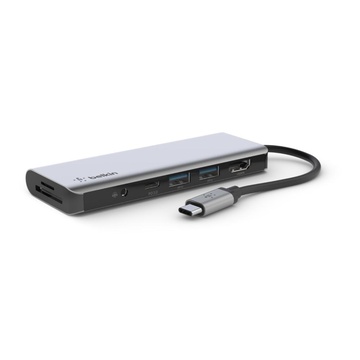 Belkin AVC009btSGY USB 3.2 Gen 1 (3.1 Gen 1) Type-C 5000 Mbit/s Argento