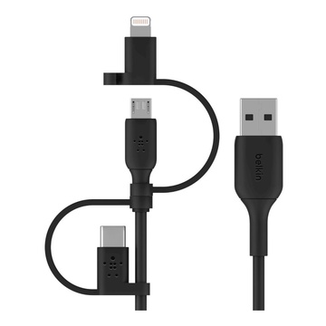 Belkin BOOST CHARGE cavo USB 1 m USB A USB C/Micro-USB B/Lightning Nero