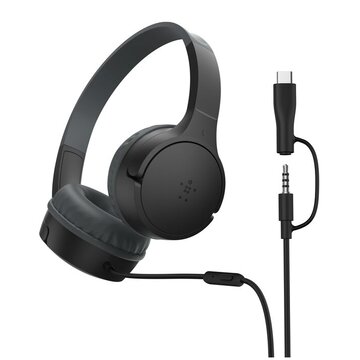 Belkin SoundForm Mini Auricolare Cablato A Padiglione Musica e Chiamate USB tipo-C Nero