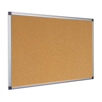 Bi-Office Maya Cork Board Bacheca fissa Alluminio, Nero, Legno Sughero