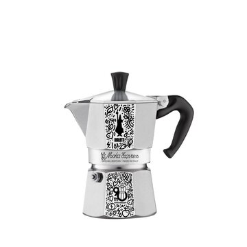 Bialetti Moka Express 90th Anniversary 0,13 L Nero, Argento, Bianco