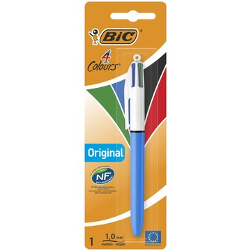 Bic 4 Colori Original, Penna a Sfera (Punta 1mm), Confezione da 1