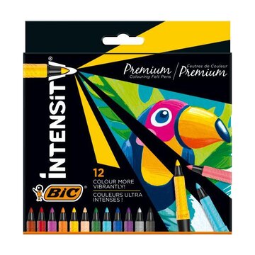 Bic Intensity Premium marcatore Fine Nero, Blu, Verde, Azzurro, Arancione, Porpora, Rosso, Colore vaniglia, Viola, Bianco, Giallo