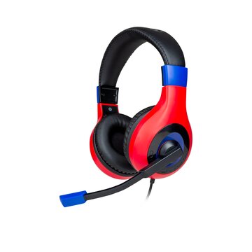 Bigben Interactive Wired Stereo Gaming Headset V1 Auricolare Cablato A Padiglione Giocare Nero, Blu, Rosso