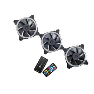 Bitspower BPTA-NTX1218D3 sistema di raffreddamento per computer Case per computer Ventilatore 12 cm Nero 3 pz