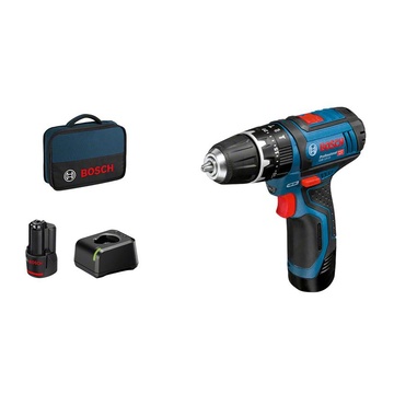 Bosch GSB 12V-15 Professional 1300 Giri/min Nero, Blu