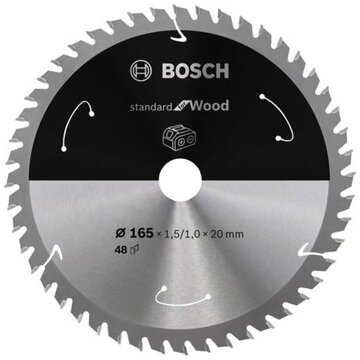 Bosch STANDARD FOR WOOD lama circolare 16,5 cm 1 pz