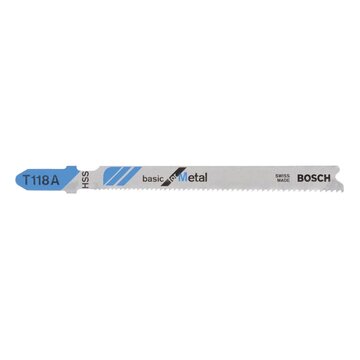 Bosch T 118 A Lama per seghetto alternativo High-Speed Steel (HSS) 5 pz