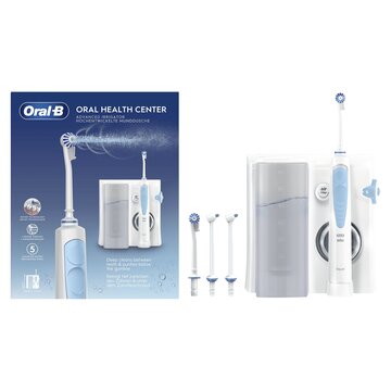 Braun Oral-B Idropulsore Health Center Avanzato con 2 Beccucci Oxyjet, 2 Beccucci Con Getto D’acqua. 1 Idropulsore