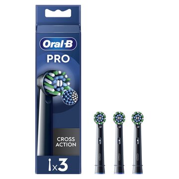 Braun Oral-B Testine Di Ricambio Pro Cross Action Black, 3 Testine