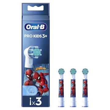 Braun Oral-B Testine Di Ricambio Pro Kids Con Spiderman, 3 Testine