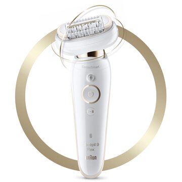 Braun Silk-épil 9 Flex 40 pinzette Bianco, Oro