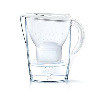 BRITA Marella Brocca Filtro acqua 2.4L Trasparente, Bianco