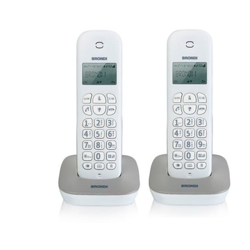 Brondi Gala Twin DECT Grigio, Bianco