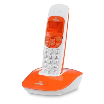 Brondi Nice Telefono DECT Arancione, Bianco