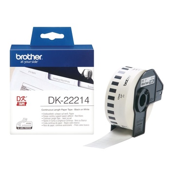 Brother NASTRO ADES NERO BIANCO 12 MM DK-22214