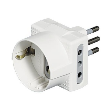 BTicino S3610D Adattatore per presa di corrente Bianco