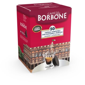 Caffè Borbone 50 Capsule Don Carlo Miscela DECISA (Nera) Compatibili Lavazza A Modo Mio