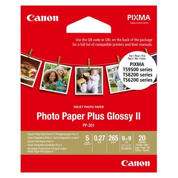 Canon PP-201 8,9 x 8,9 cm 20 Sh. Photo Paper Plus Glossy II 265 g