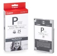 E-p25bw easy photo pack formato cartolina canon - 25 stampe (bianco e nero)