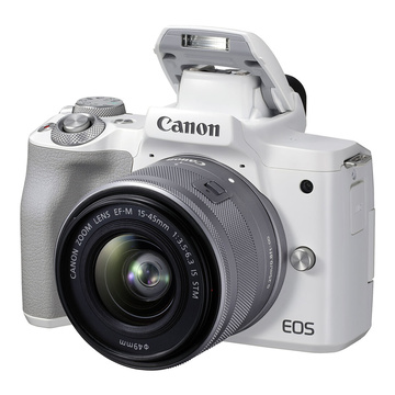 Canon EOS M50 Mark II Bianco + EF-M 15-45mm Argento