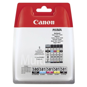 Canon PGI-580/CLI-581 Original Nero, Ciano, Magenta, Giallo Multipack