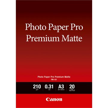 Canon PM-101 Pro Premium Matte A 3, 20 Fogli, 210 g