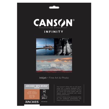 Canson Infinity BFK Rives White A3 25 Fogli 310GR