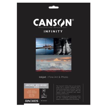 Canson Infinity BFK Rives White A4 10 Fogli 310GR
