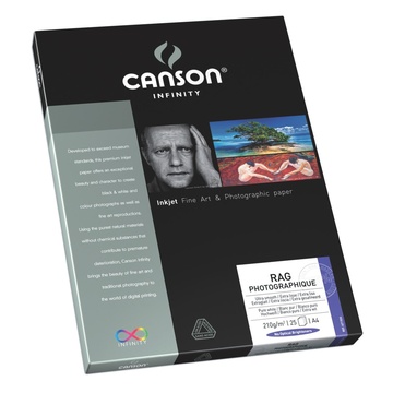 Canson Infinity Rag Photographique 210 carta fotografica Bianco A3+