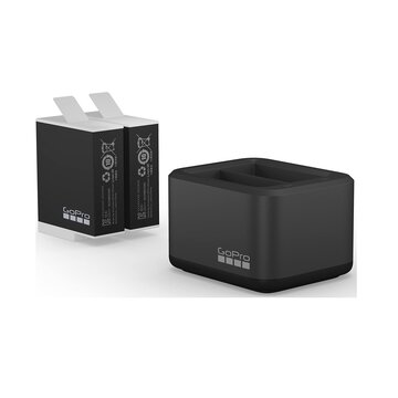 GoPro Caricabatteria doppio + Batterie Enduro per Hero9/Hero10/Hero11/Hero12