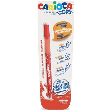Carioca 43036/03 Penna in gel con cappuccio Medio Rosso 1 pz