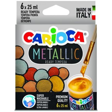 Carioca KO026 Colore a tempera 25 ml Barattolo Bronzo Rame Oro Rose Gold Argento