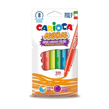 Carioca Neon marcatore Fine/Medio Multicolore 8 pezzo(i)