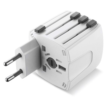 Cellular Line Cellularline World Travel Adapter - Universal Adattatore universale per prese di tutto il mondo Bianco