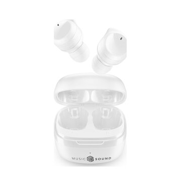 Music sound flow auricolare wireless in-ear musica e chiamate bluetooth bianco