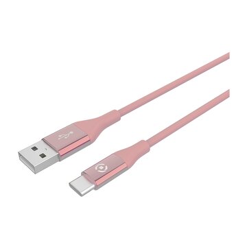 CELLY USBTYPECCOLORPK cavo USB 1 m USB 2.0 USB A USB C Rosa
