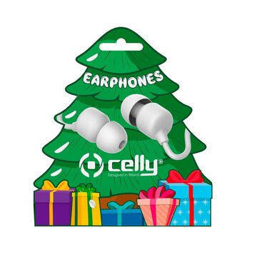 CELLY XMASEARTREEWH Cablato In-ear Bianco