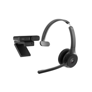 Cisco BUN-722+CAMD-C-WW cuffia e auricolare Wireless A Padiglione Ufficio Bluetooth Nero