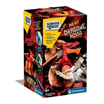 Clementoni Science & Jeu fun DIG KIT DRAGONE ROSSO