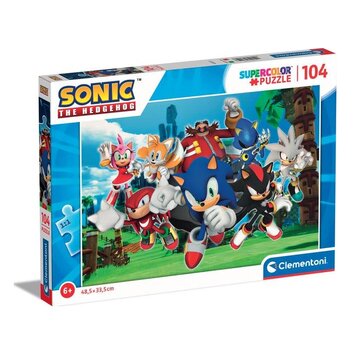 Supercolor sonic the hedgehog puzzle 104 pz cartoni